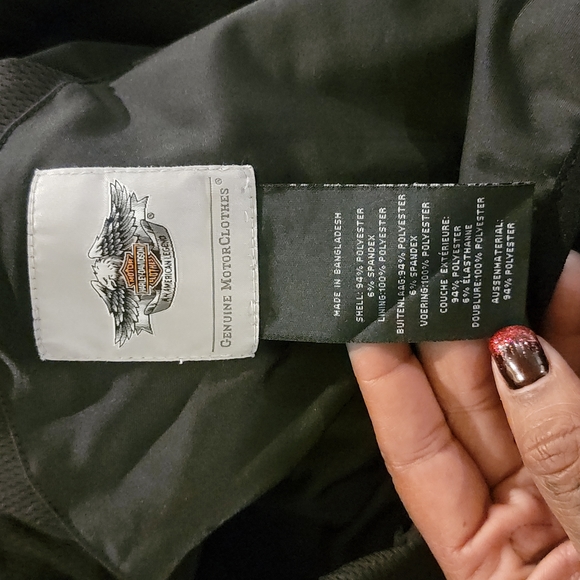 Harley Davidson motorcycle Jacket. Women's medium, black, armor plate pockets - Picture 4 of 4